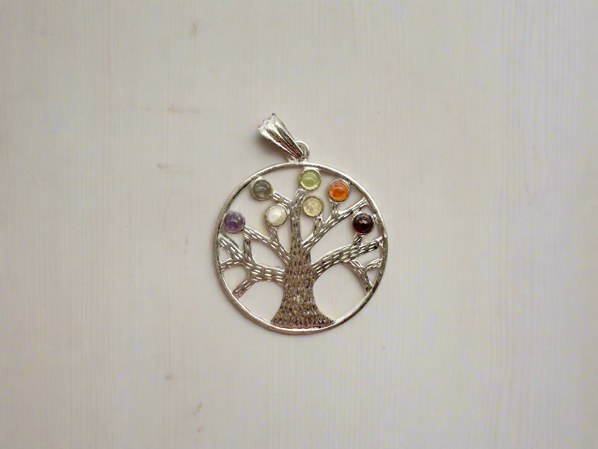 7 Chakra Healing Tree of Life Pendant