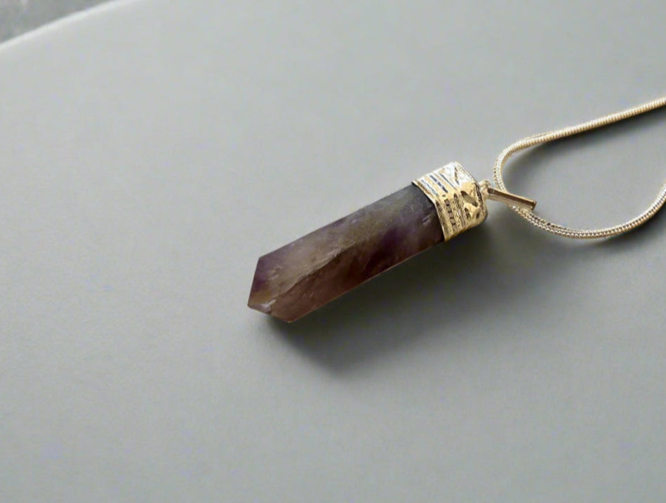 Ametrine Crystal Point Pendant