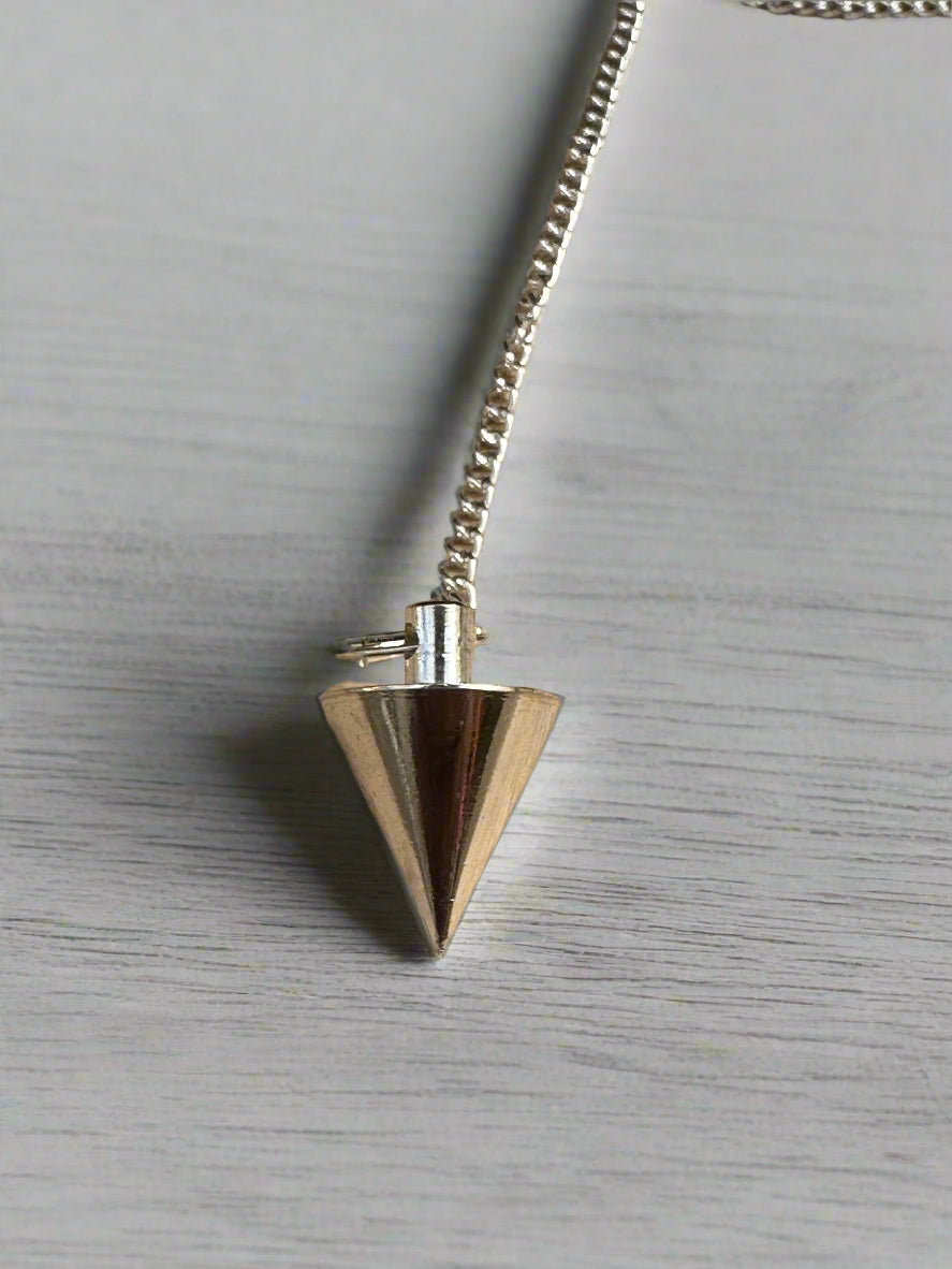 Silver Tone Metal Cone Pendulum